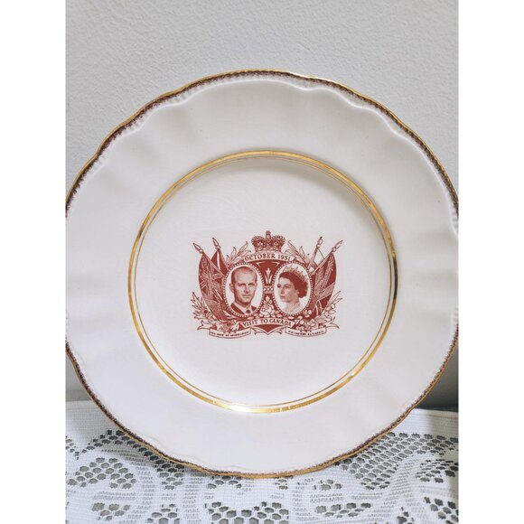 1951 Cassidian 22K Gold British Royal Visit to Canada Plate - Picture 4 of 10